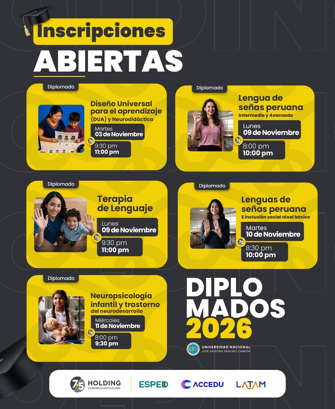 Promoción de cursos y diplomados LATAM Capacitaciones